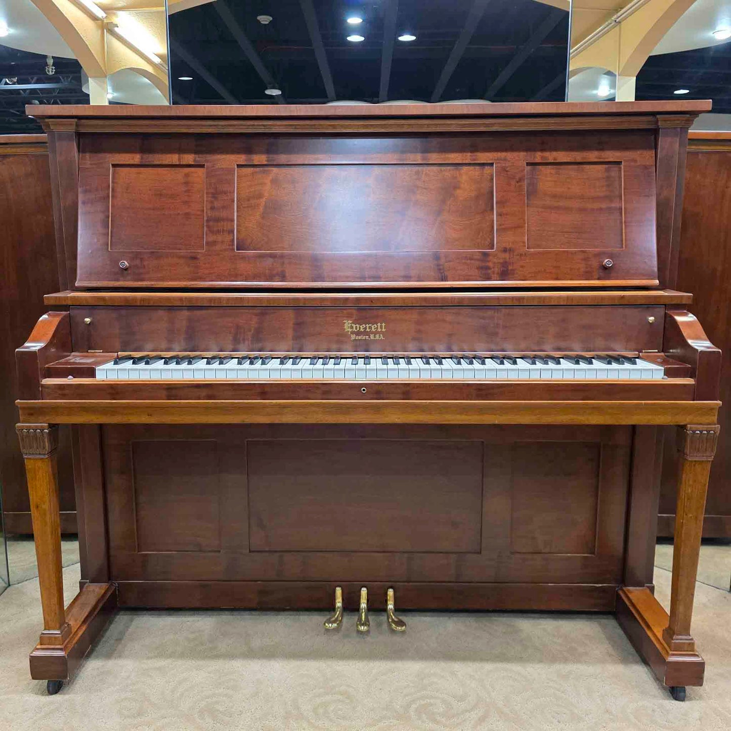 1906 Everett 53" Wood Finish Upright Piano