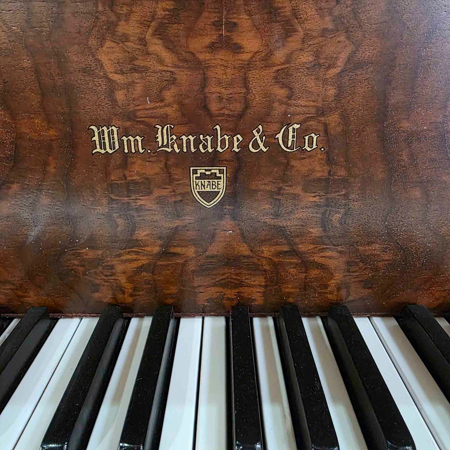 1942 Knabe 5' Wood Finish Baby Grand Piano with Self-Playing QRS System