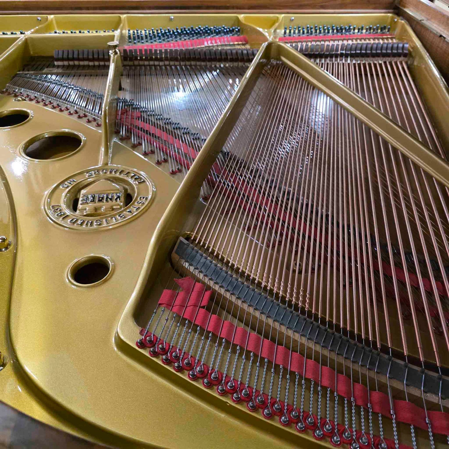 1942 Knabe 5' Wood Finish Baby Grand Piano with Self-Playing QRS System