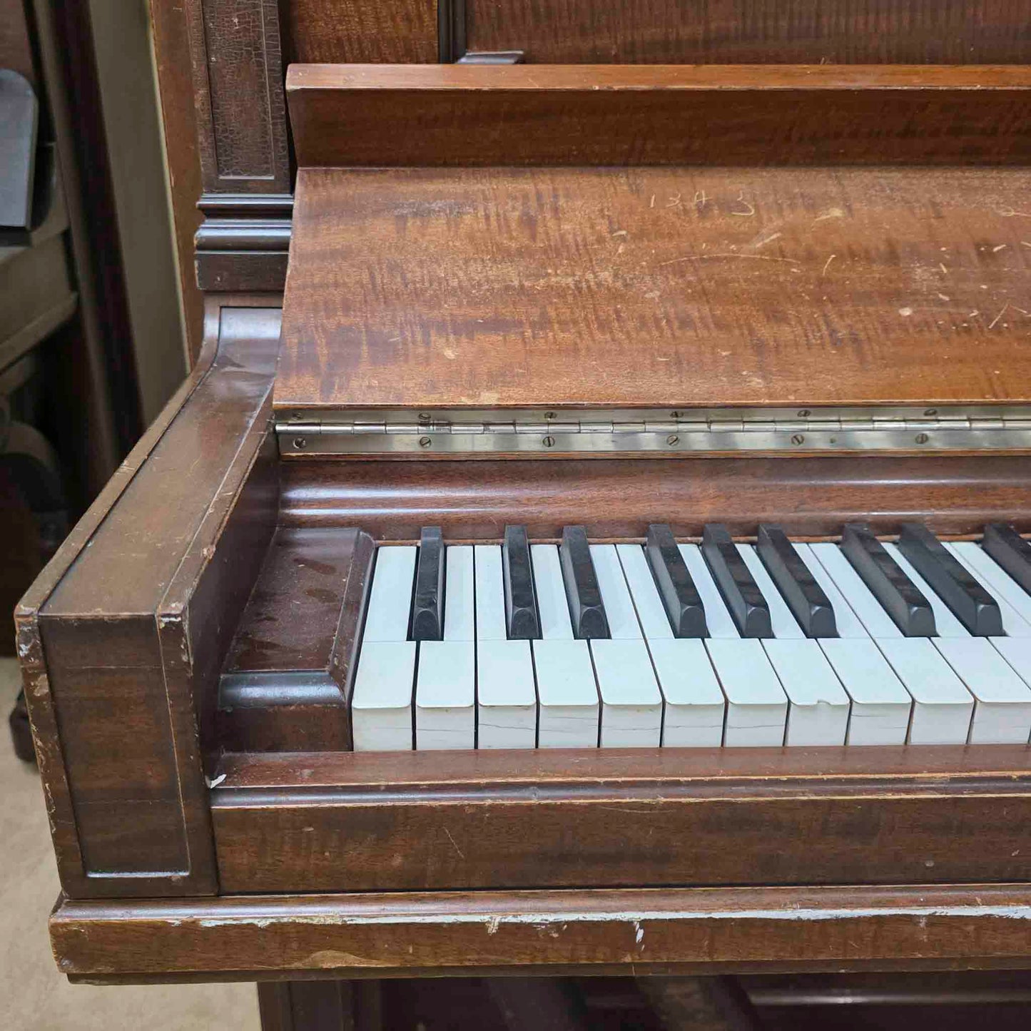 AVAILABLE TO RESTORE: CALL FOR CUSTOM PRICING - 1910 Steinway & Sons 53" Mahogany Finish Upright Piano