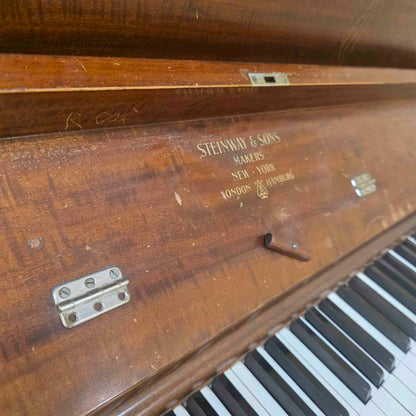 AVAILABLE TO RESTORE: CALL FOR CUSTOM PRICING - 1910 Steinway & Sons 53" Mahogany Finish Upright Piano