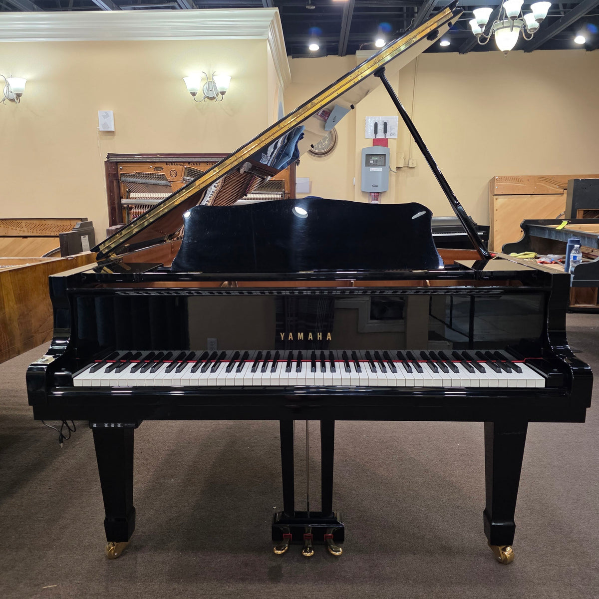 HEIRLOOM RESTORATION 2001 Yamaha C3 6'1" Polished Black Commissioned Grand Piano with Self-Playing QRS System