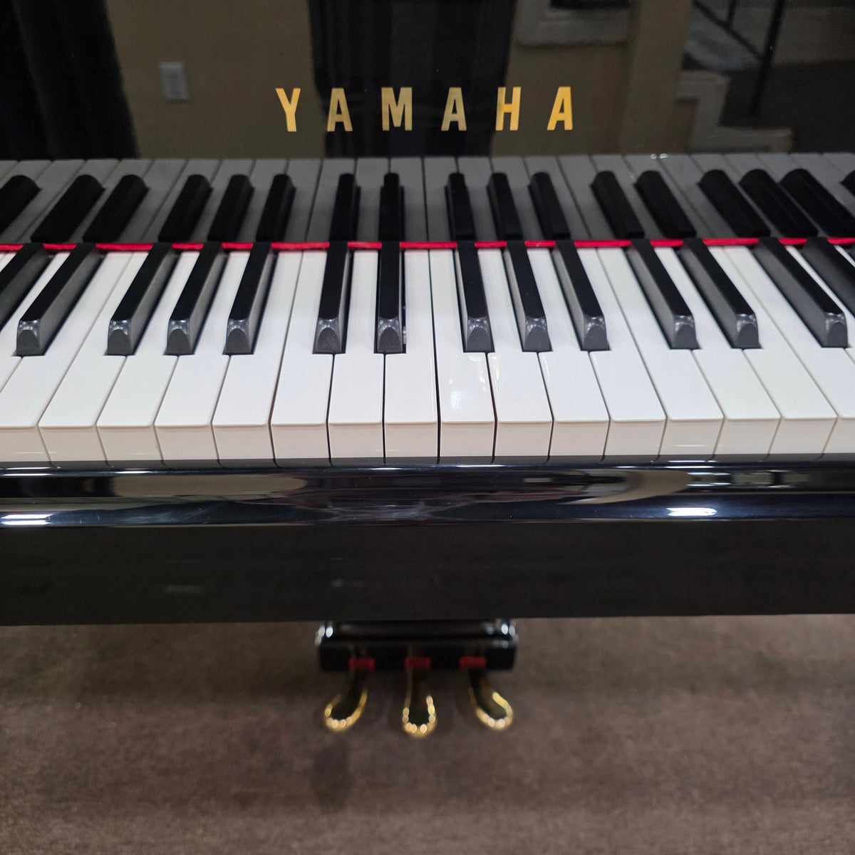 HEIRLOOM RESTORATION 2001 Yamaha C3 6'1" Polished Black Commissioned Grand Piano with Self-Playing QRS System