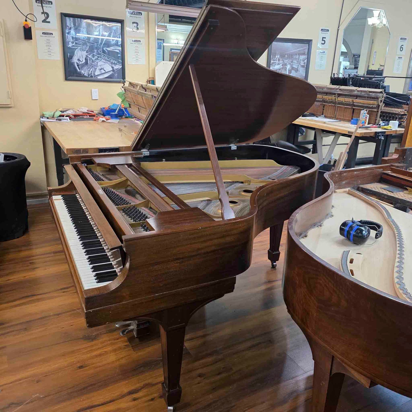 CURRENT SHOP WORK 1924 Steinway & Sons Model L 5'10" Wood Finish Commissioned Grand Piano