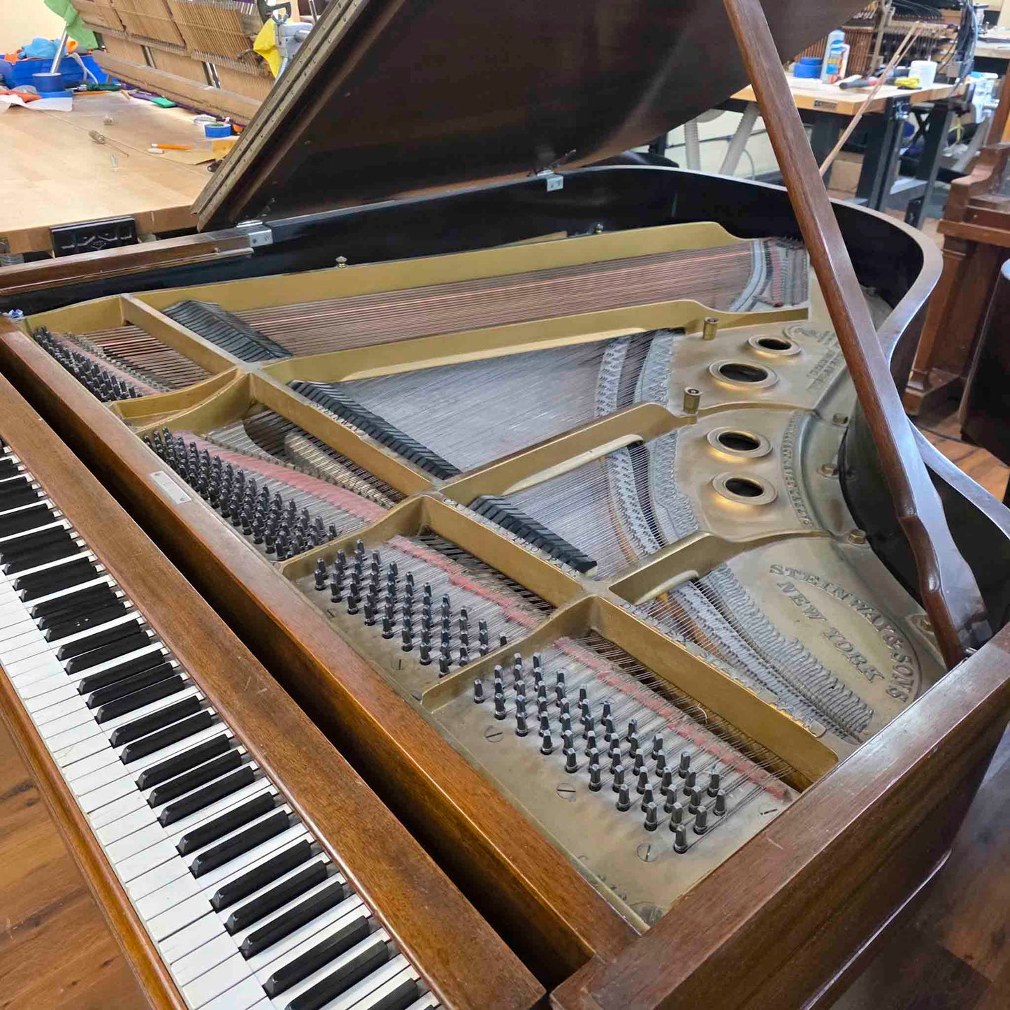 CURRENT SHOP WORK 1924 Steinway & Sons Model L 5'10" Wood Finish Commissioned Grand Piano
