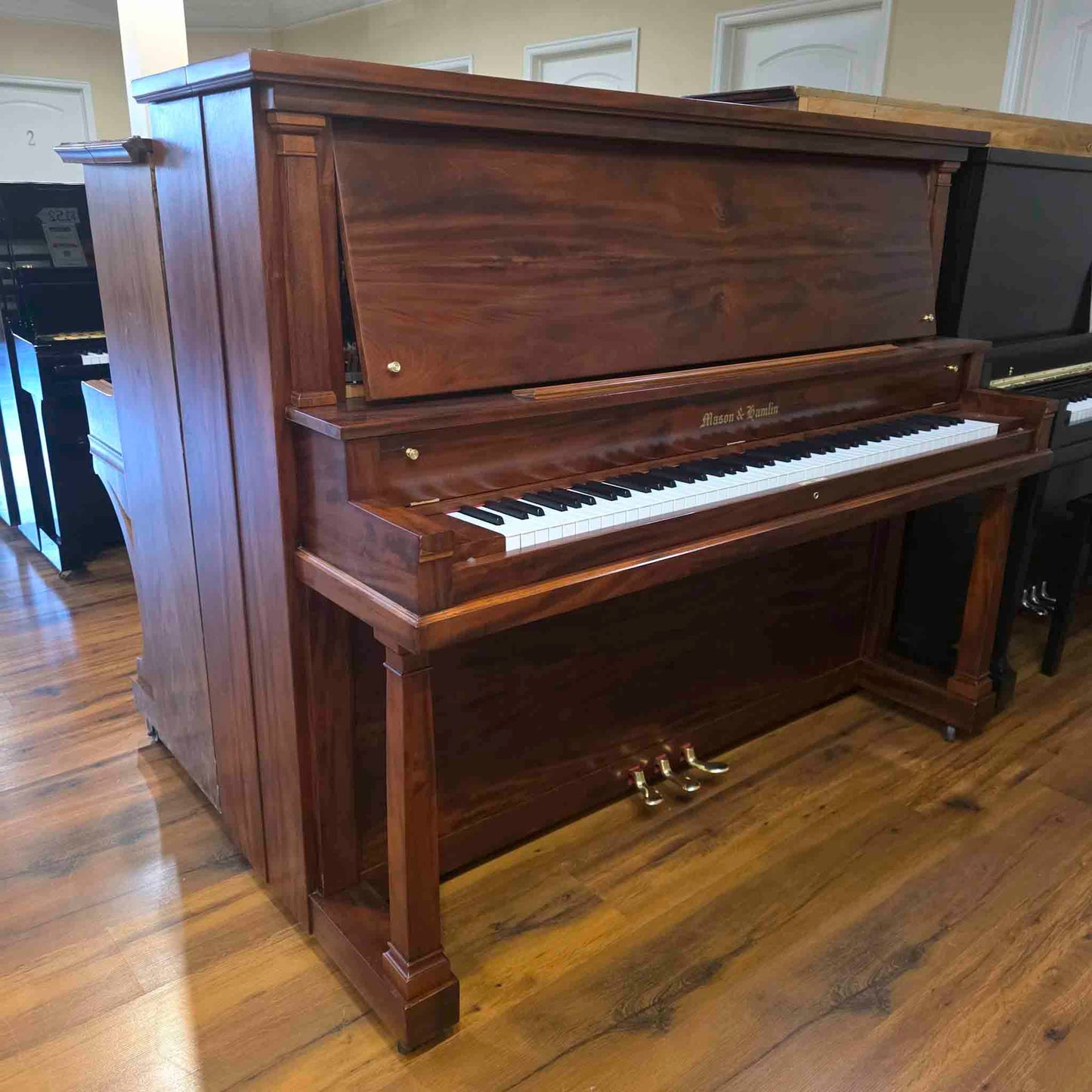 1915 Mason & Hamlin Satin Mahogany Wood Finish 51.5" Upright Piano