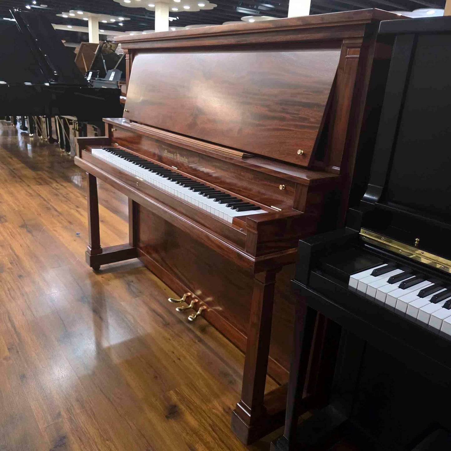 1915 Mason & Hamlin Satin Mahogany Wood Finish 51.5" Upright Piano