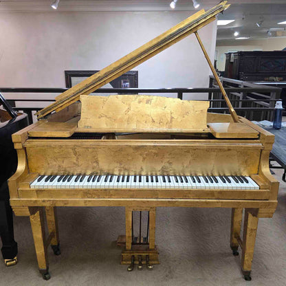 CURRENT SHOP WORK 1918 Hazelton Bros 5'3" Wood Finish "Gold Leaf" Commissioned Grand Piano