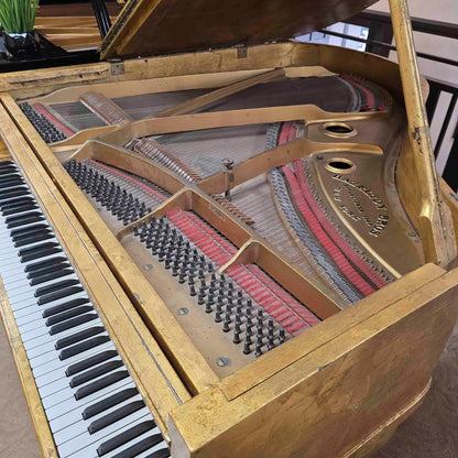 CURRENT SHOP WORK 1918 Hazelton Bros 5'3" Wood Finish "Gold Leaf" Commissioned Grand Piano