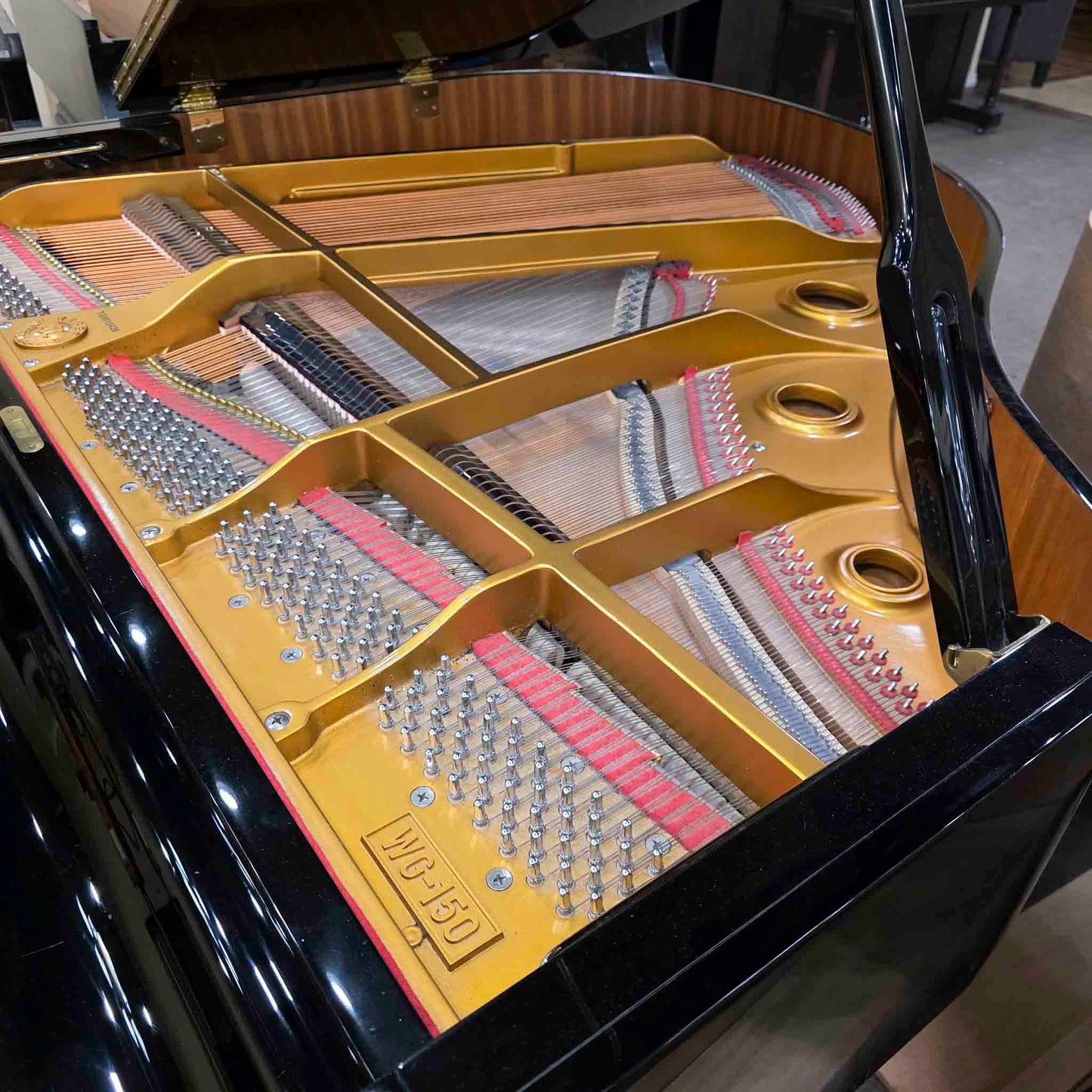 CURRENT SHOP WORK 2004 Weber WG-150 4'11" Polished Black Commissioned Baby Grand Player Piano