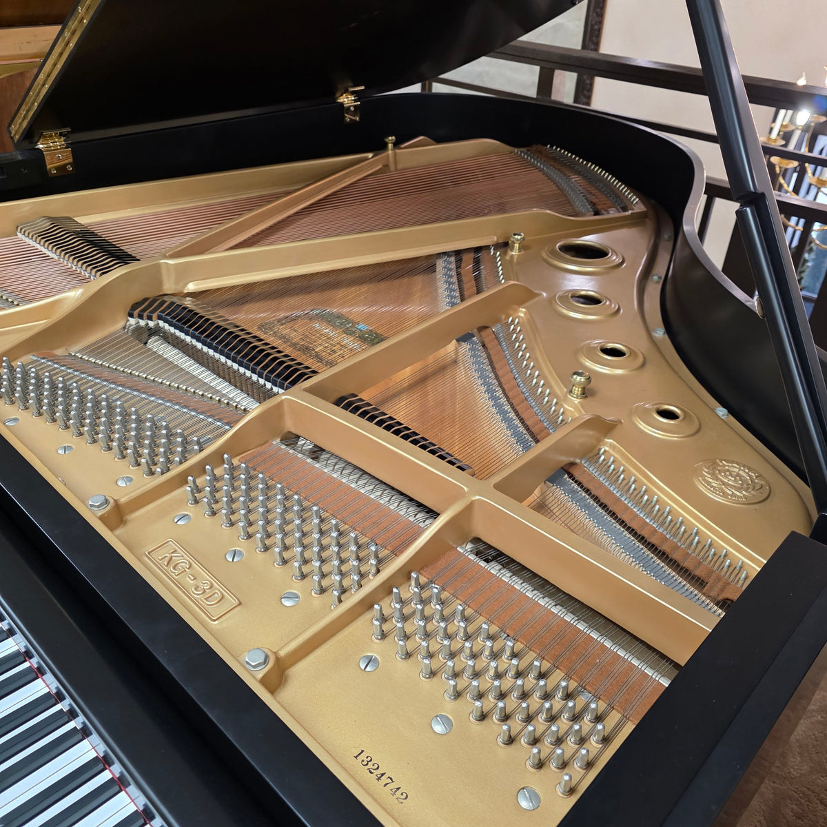 1982 Kawai KG-3D 5'10" Satin Black Grand Piano