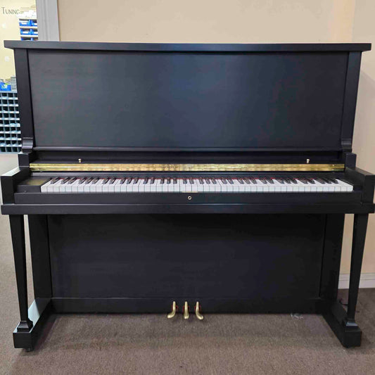 HEIRLOOM RESTORATION 1920 Howard 51" Satin Black Commissioned Upright Piano
