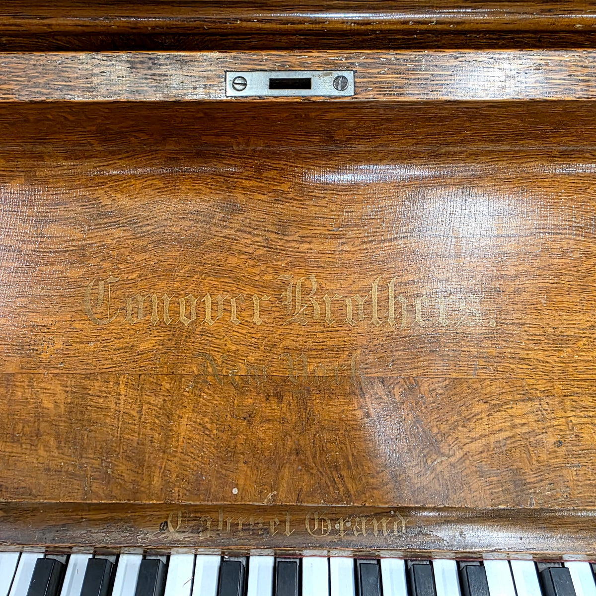 CURRENT SHOP WORK 1886 Conover Bros Wood Finish Commissioned Upright Piano photo 8
