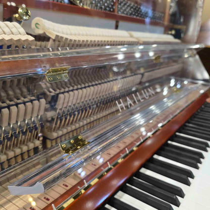 SOLD Hailun HU-125A  49.5" Custom Crystal Upright Piano with Self-Playing QRS System
