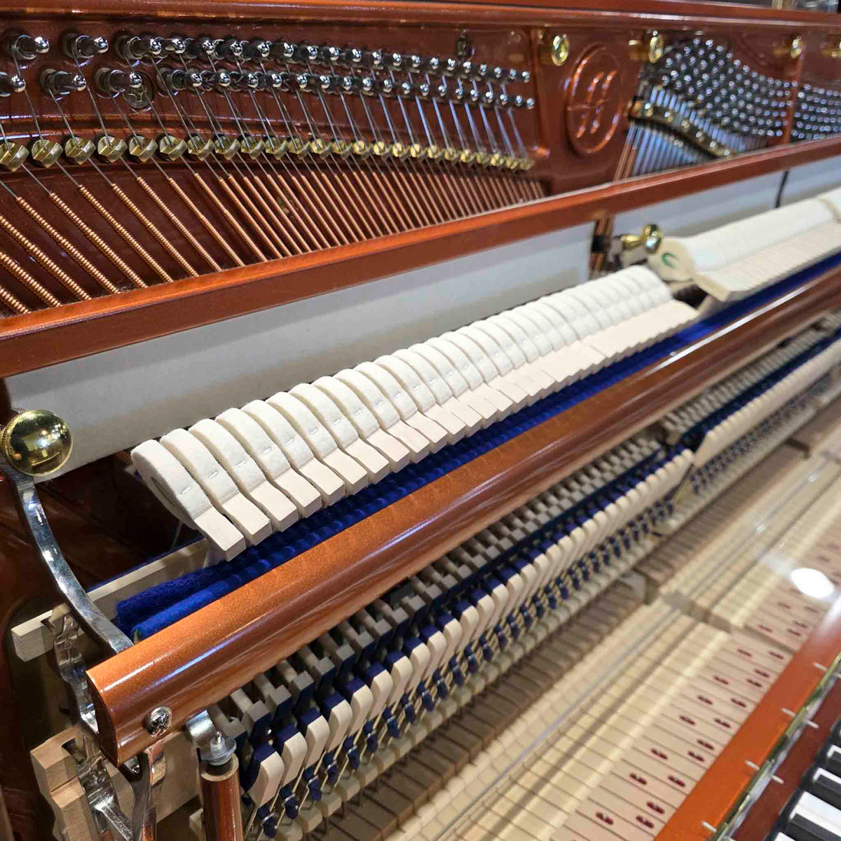 SOLD Hailun HU-125A  49.5" Custom Crystal Upright Piano with Self-Playing QRS System