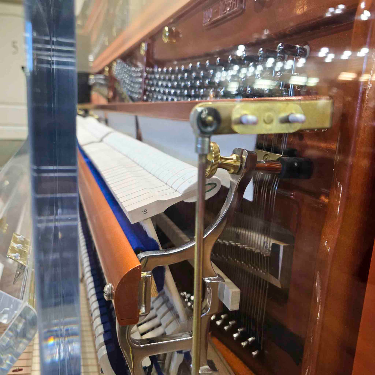 SOLD Hailun HU-125A  49.5" Custom Crystal Upright Piano with Self-Playing QRS System
