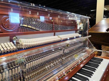 SOLD Hailun HU-125A  49.5" Custom Crystal Upright Piano with Self-Playing QRS System