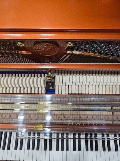 SOLD Hailun HU-125A  49.5" Custom Crystal Upright Piano with Self-Playing QRS System