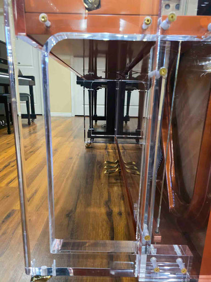 SOLD Hailun HU-125A  49.5" Custom Crystal Upright Piano with Self-Playing QRS System