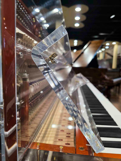 SOLD Hailun HU-125A  49.5" Custom Crystal Upright Piano with Self-Playing QRS System