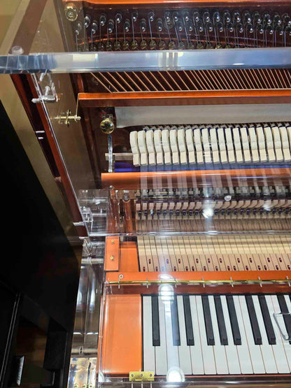 SOLD Hailun HU-125A  49.5" Custom Crystal Upright Piano with Self-Playing QRS System