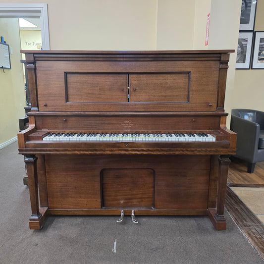 CURRENT SHOP WORK 1933 Stroud 54.5" Wood Finish Commissioned Upright Vintage Player Piano