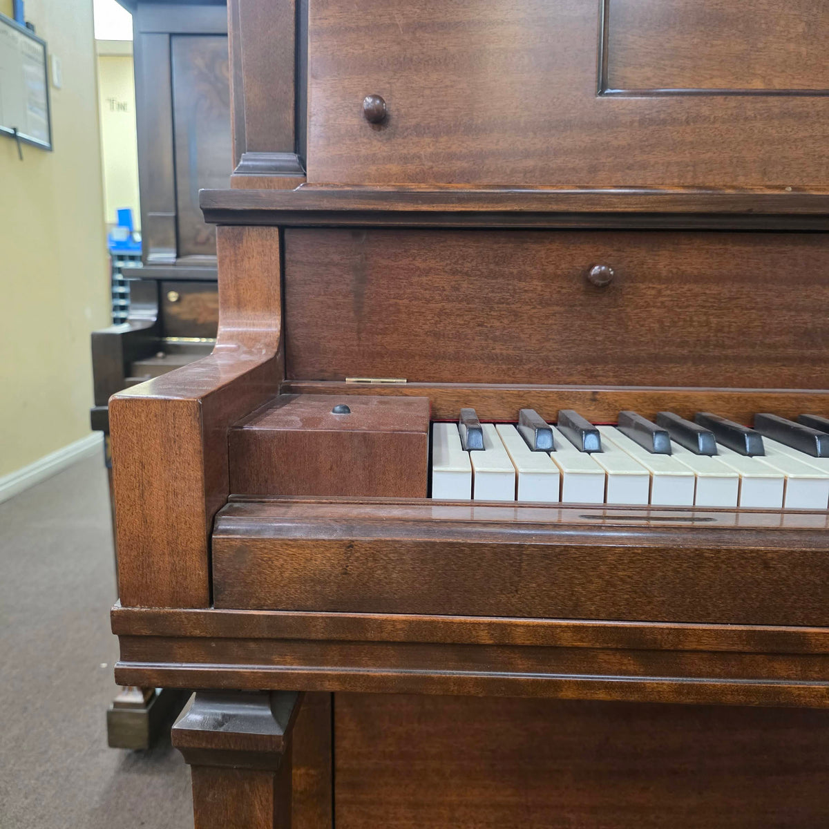 CURRENT SHOP WORK 1933 Stroud 54.5" Wood Finish Commissioned Upright Vintage Player Piano photo 7