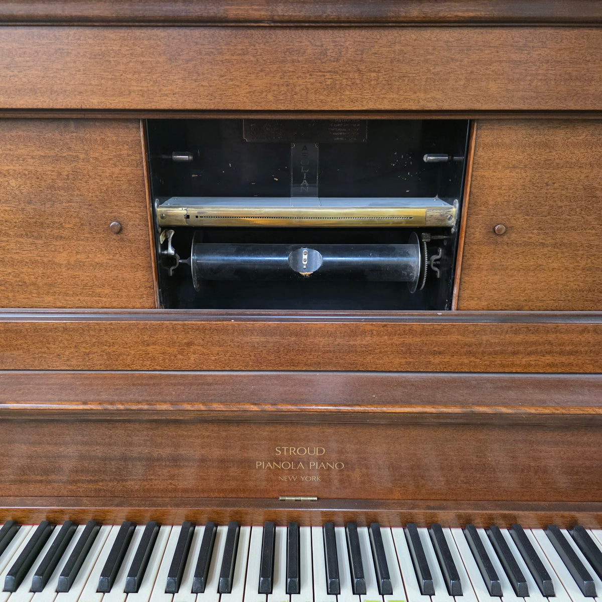 CURRENT SHOP WORK 1933 Stroud 54.5" Wood Finish Commissioned Upright Vintage Player Piano photo 11