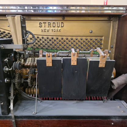 CURRENT SHOP WORK 1933 Stroud 54.5" Wood Finish Commissioned Upright Vintage Player Piano photo 14