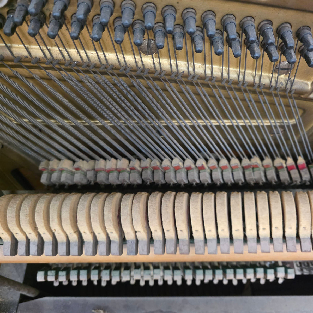 CURRENT SHOP WORK 1909 Behr Bros 56" Wood Finish Commissioned Upright Piano