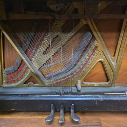 CURRENT SHOP WORK 1909 Behr Bros 56" Wood Finish Commissioned Upright Piano