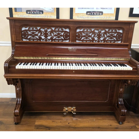 HEIRLOOM RESTORATION 1891 Weber Wood Finish 50" Commissioned Upright Piano