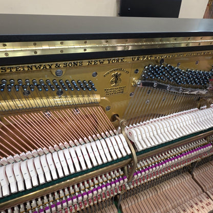 HEIRLOOM RESTORATION 1889 Steinway & Sons 53" Satin Black Commissioned Upright Piano