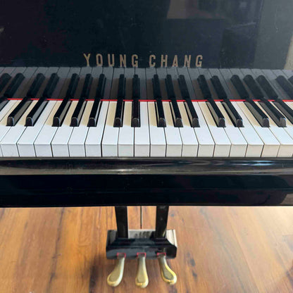 SOLD 1980 Young Chang G-185 6'1" Satin Black Grand Piano