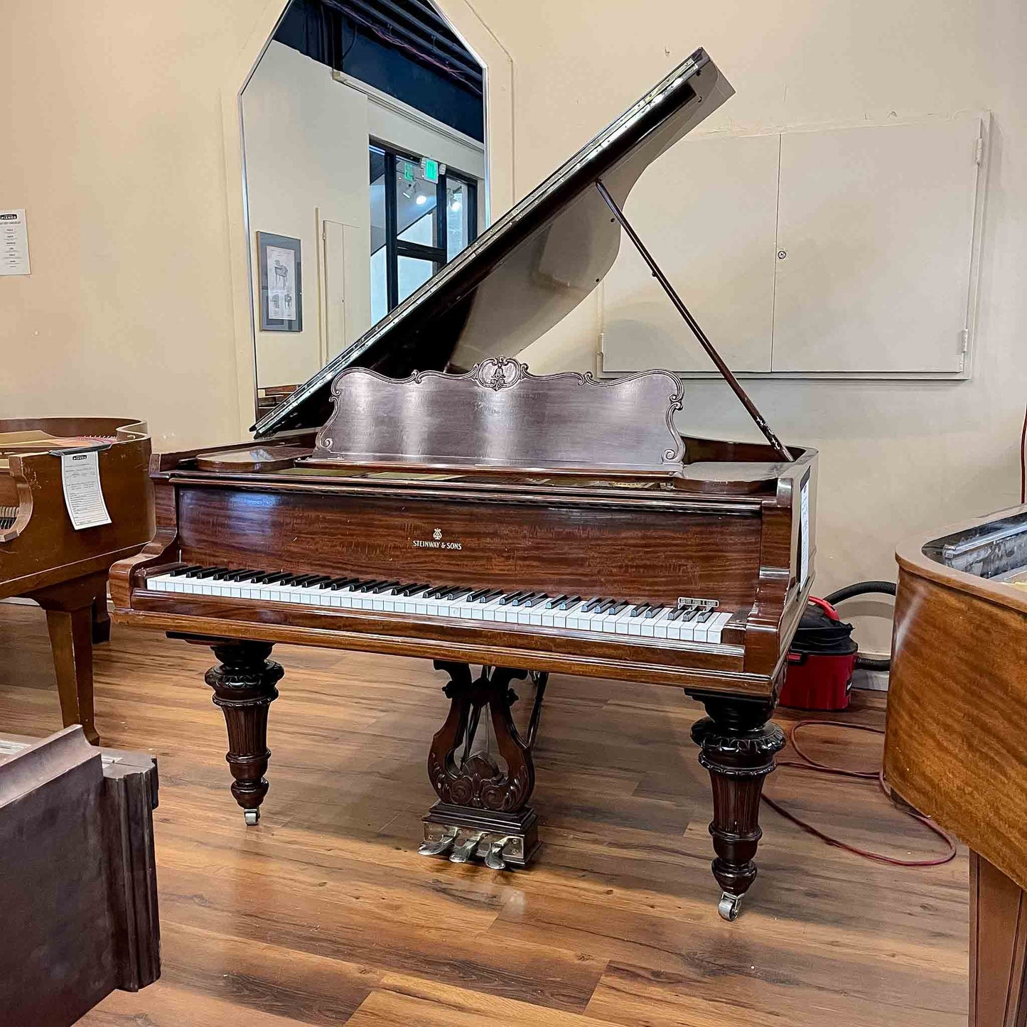 CURRENT SHOP WORK - 1900 Steinway 6' Art Case Wood Finish Grand Piano