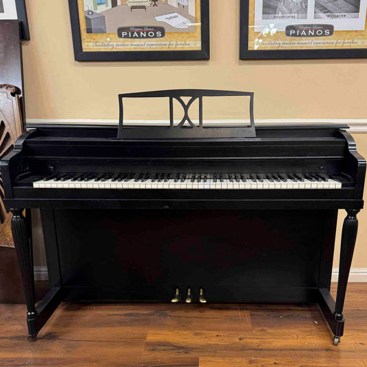 SOLD 1956 Kohler & Campbell 37" Black Satin Spinet Piano