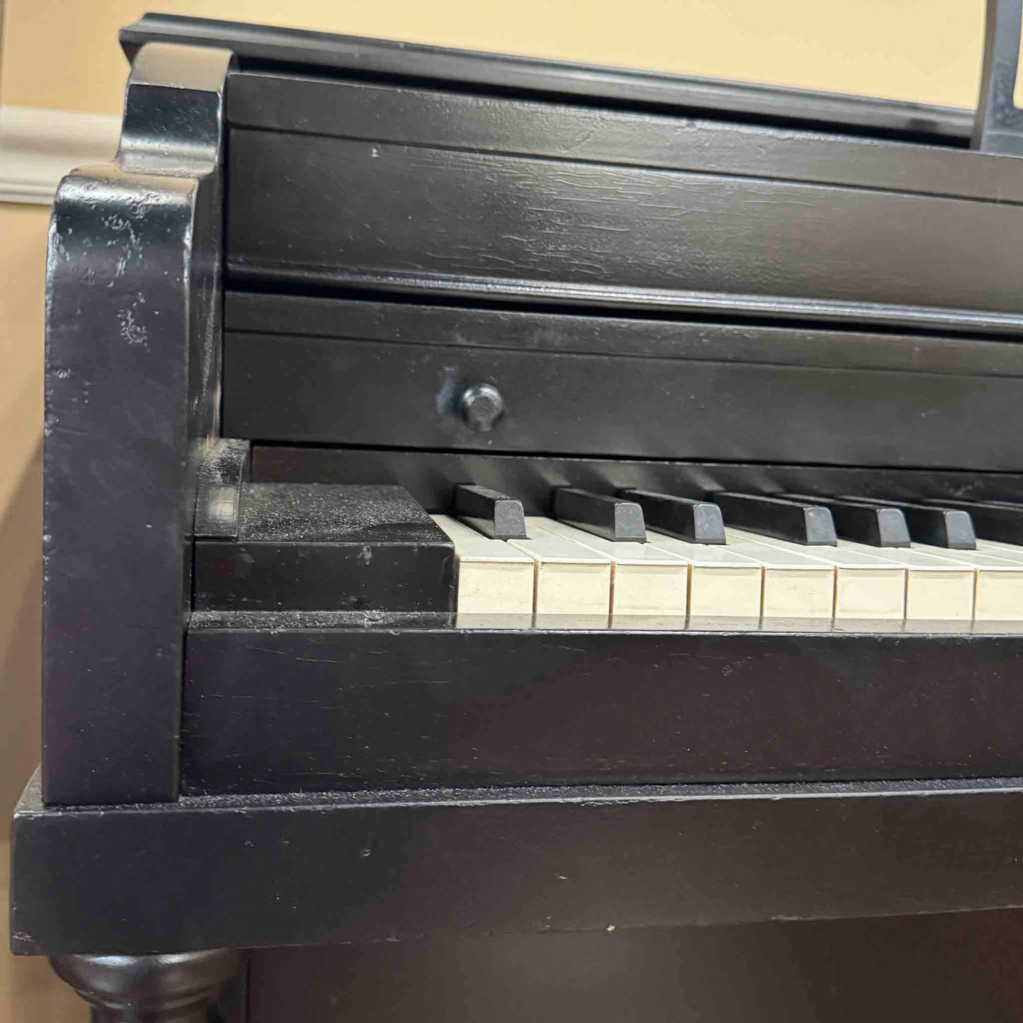 SOLD 1956 Kohler & Campbell 37" Black Satin Spinet Piano
