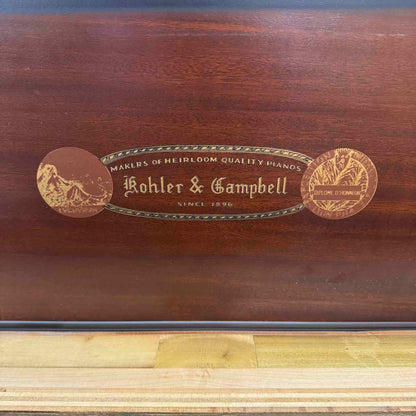 SOLD 1956 Kohler & Campbell 37" Black Satin Spinet Piano