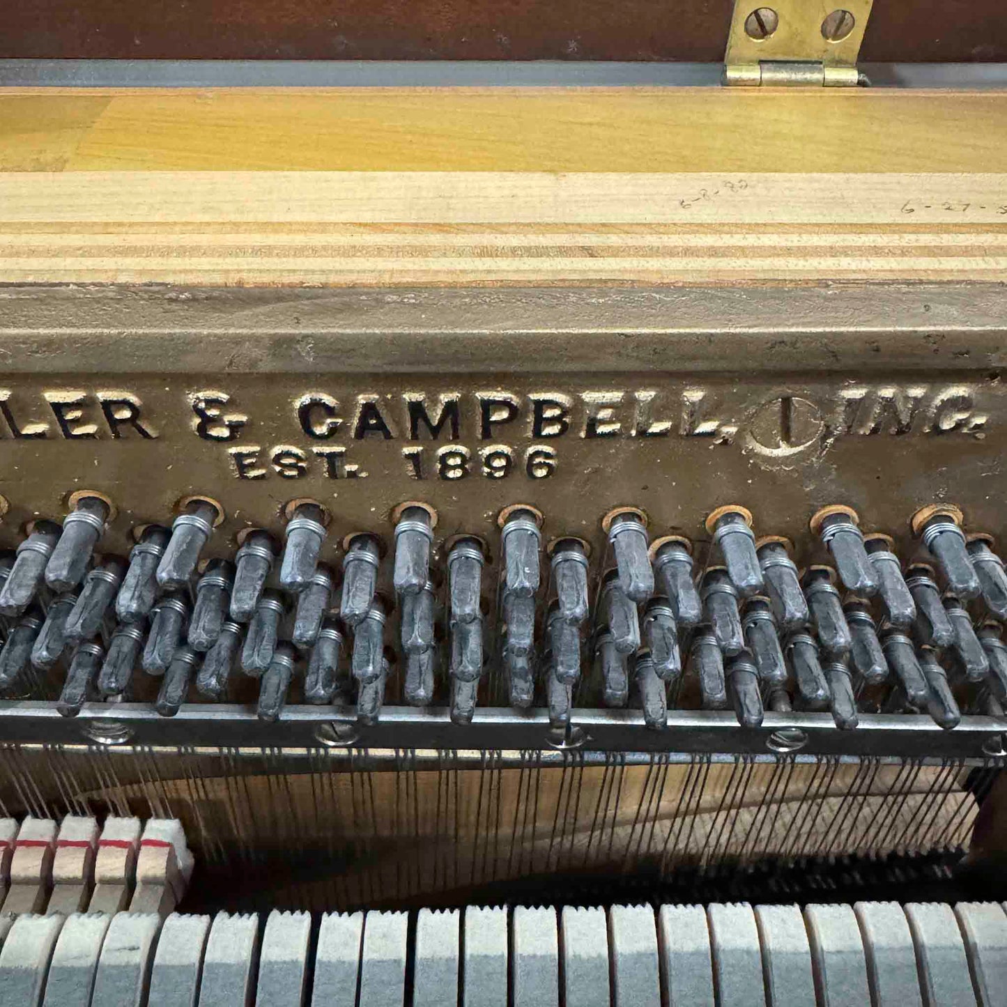 SOLD 1956 Kohler & Campbell 37" Black Satin Spinet Piano