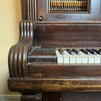 AVAILABLE TO RESTORE: CALL FOR CUSTOM PRICING - 1905 Kimball 57" Wood Finish Upright Piano