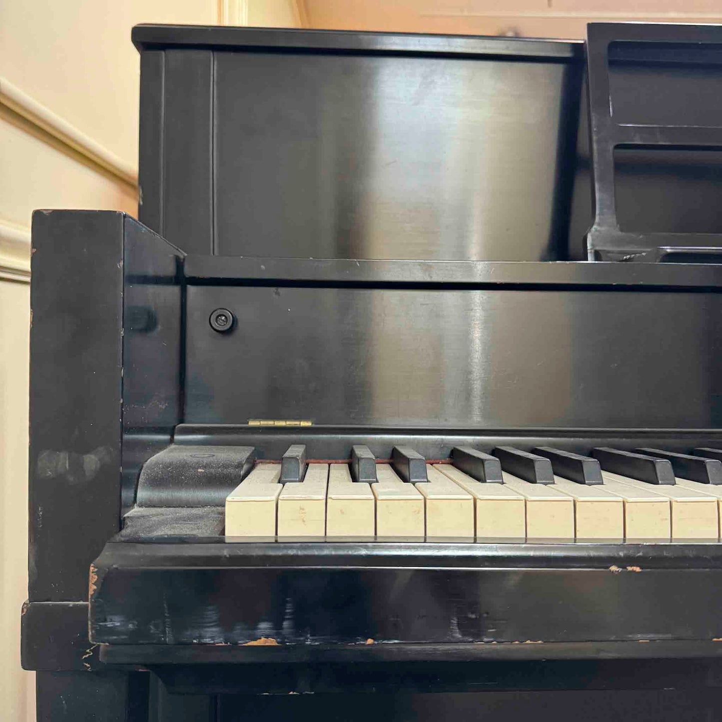 SOLD 1976 Steinway & Sons 44" Black Satin Finish Console Piano