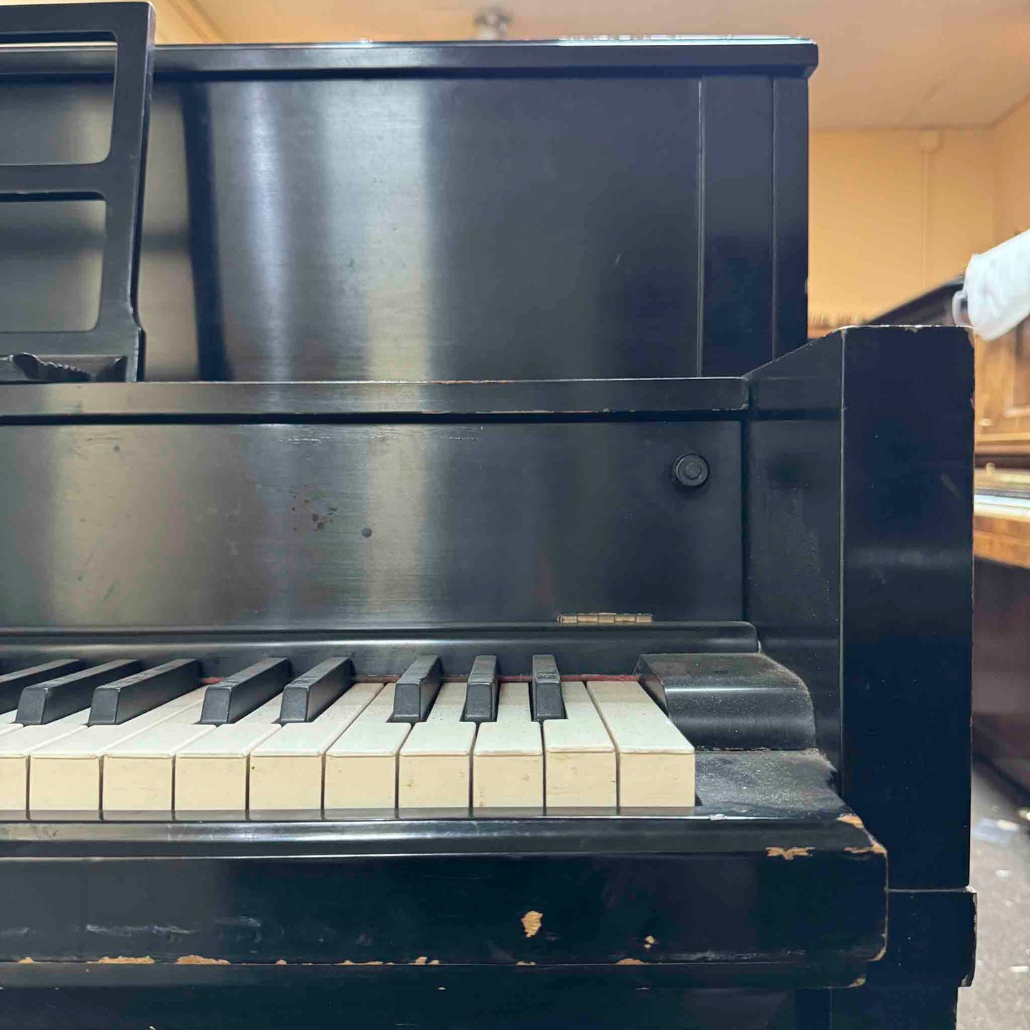 SOLD 1976 Steinway & Sons 44" Black Satin Finish Console Piano