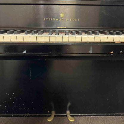 SOLD 1976 Steinway & Sons 44" Black Satin Finish Console Piano