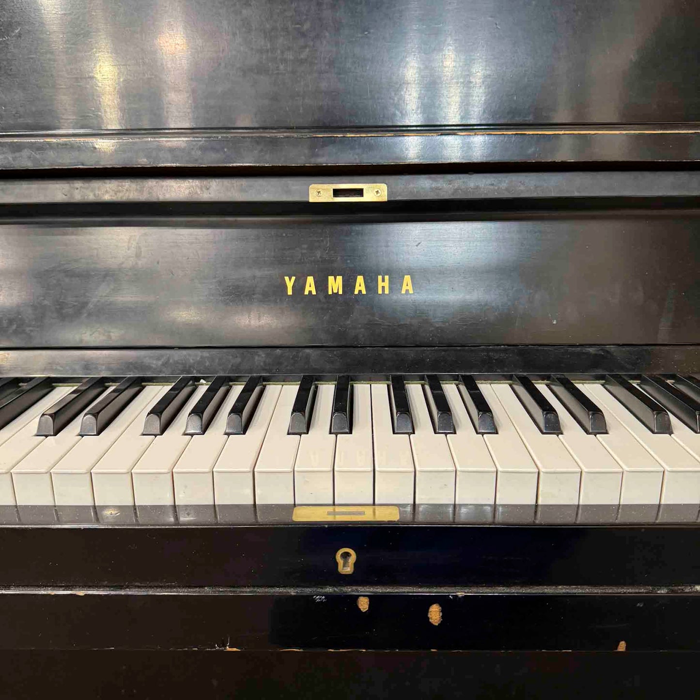 CURRENT SHOP WORK - 1968 Yamaha P2 44" Satin Black Commissioned Console Piano