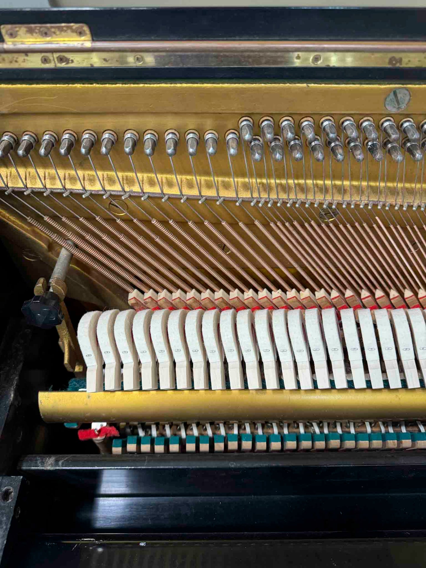CURRENT SHOP WORK - 1968 Yamaha P2 44" Satin Black Commissioned Console Piano