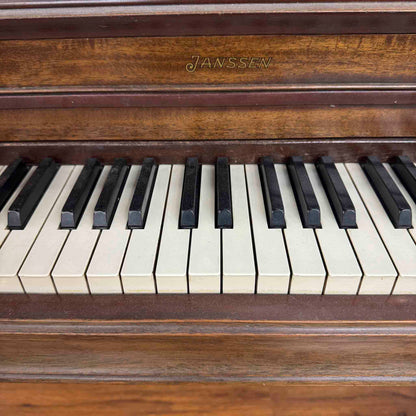 SOLD 1952 Janssen 39" Wood Finish Commissioned Spinet Piano