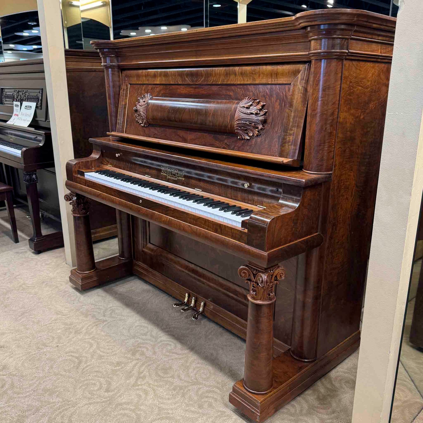 1901 Bush & Lane 58" Wood Finish Upright Piano