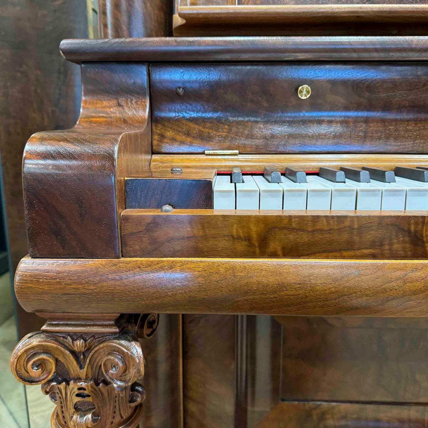 1901 Bush & Lane 58" Wood Finish Upright Piano