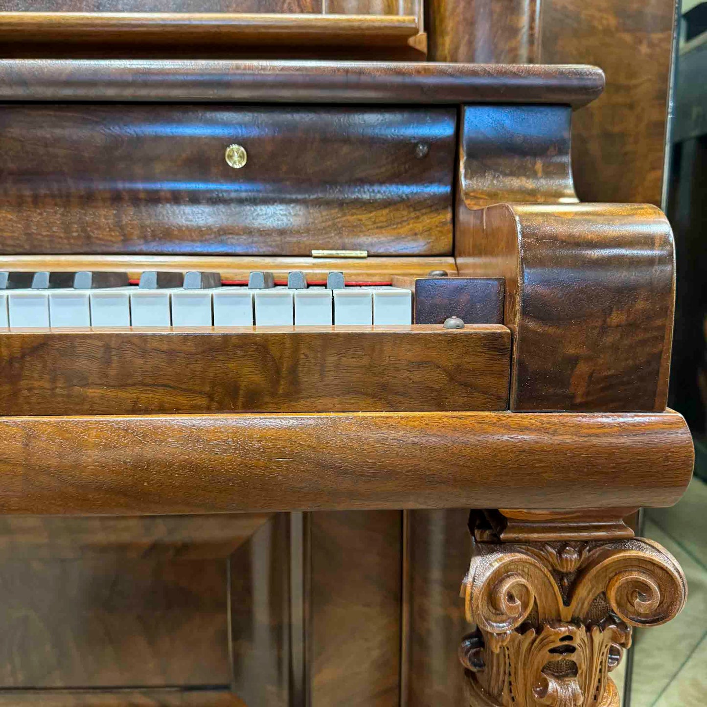 1901 Bush & Lane 58" Wood Finish Upright Piano