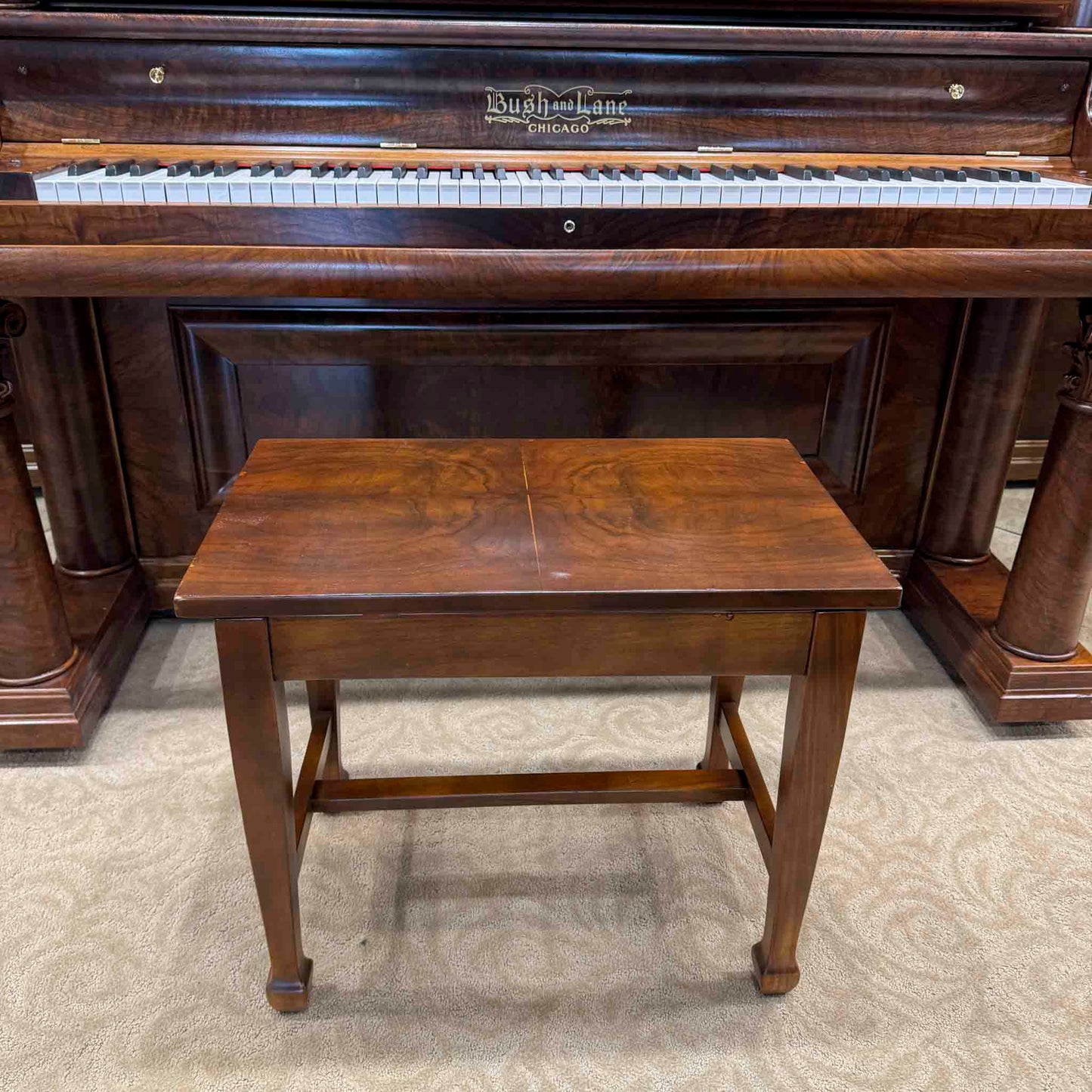 1901 Bush & Lane 58" Wood Finish Upright Piano